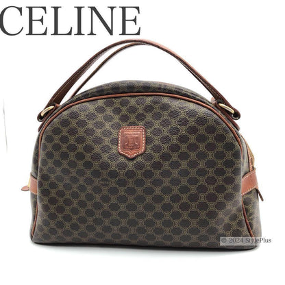CELINE Hand Bag Tote Purse Macadam PVC Leather Authentic