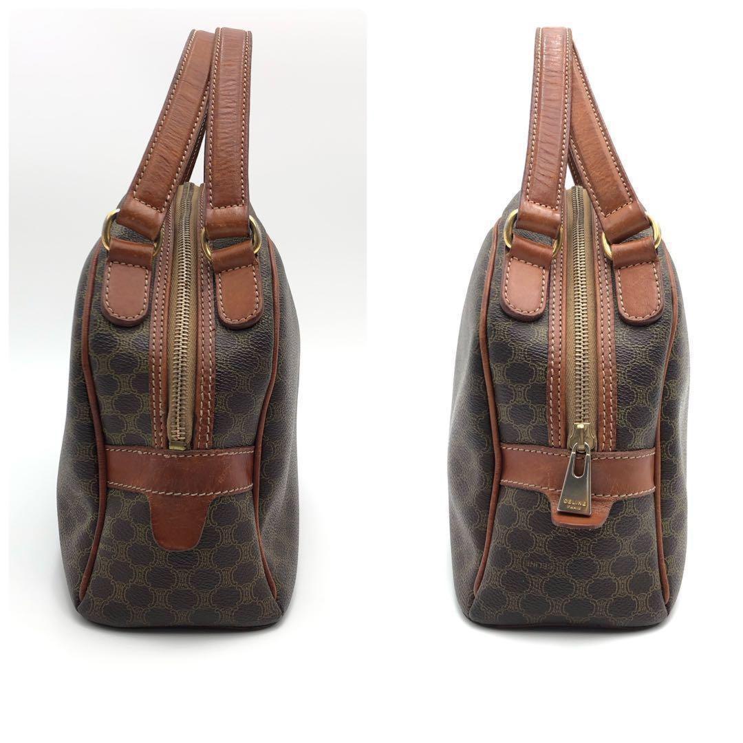 CELINE Hand Bag Tote Purse Macadam PVC Leather Authentic