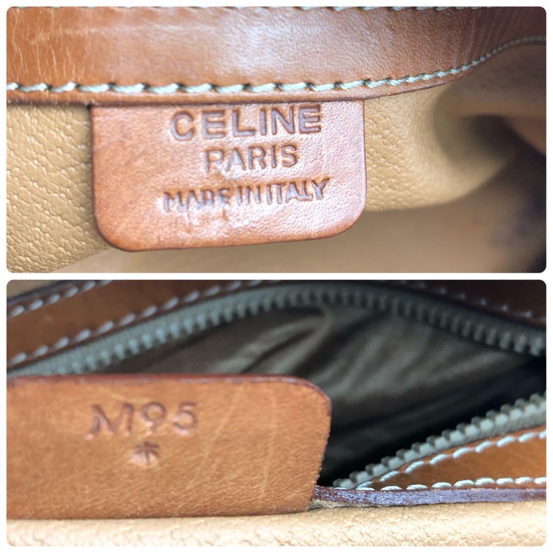 CELINE Hand Bag Tote Purse Macadam PVC Leather Authentic