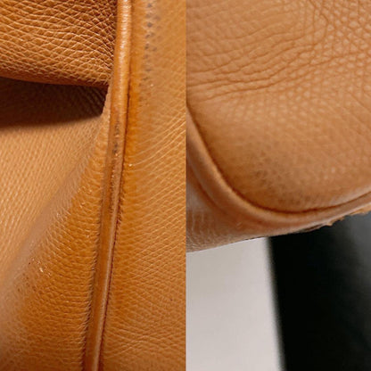 CELINE Hand Bag Tote Purse Leather Camel Authentic