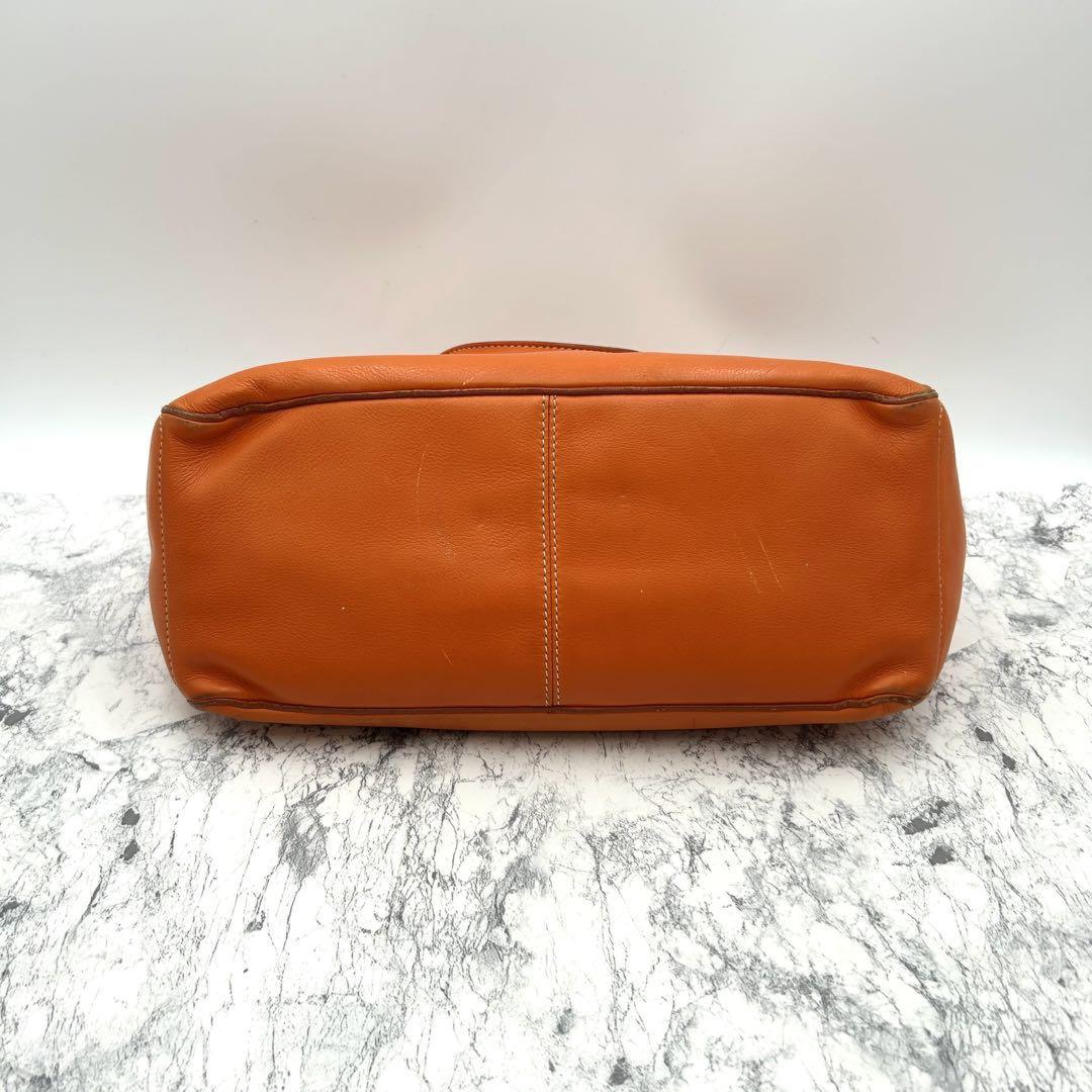 CELINE Hand Bag Tote Purse Boogie Leather Orange Authentic