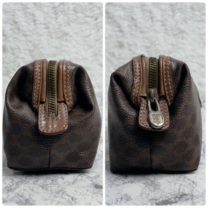 CELINE Accessory Pouch Hand Pouch Macadam PVC Leather Authentic