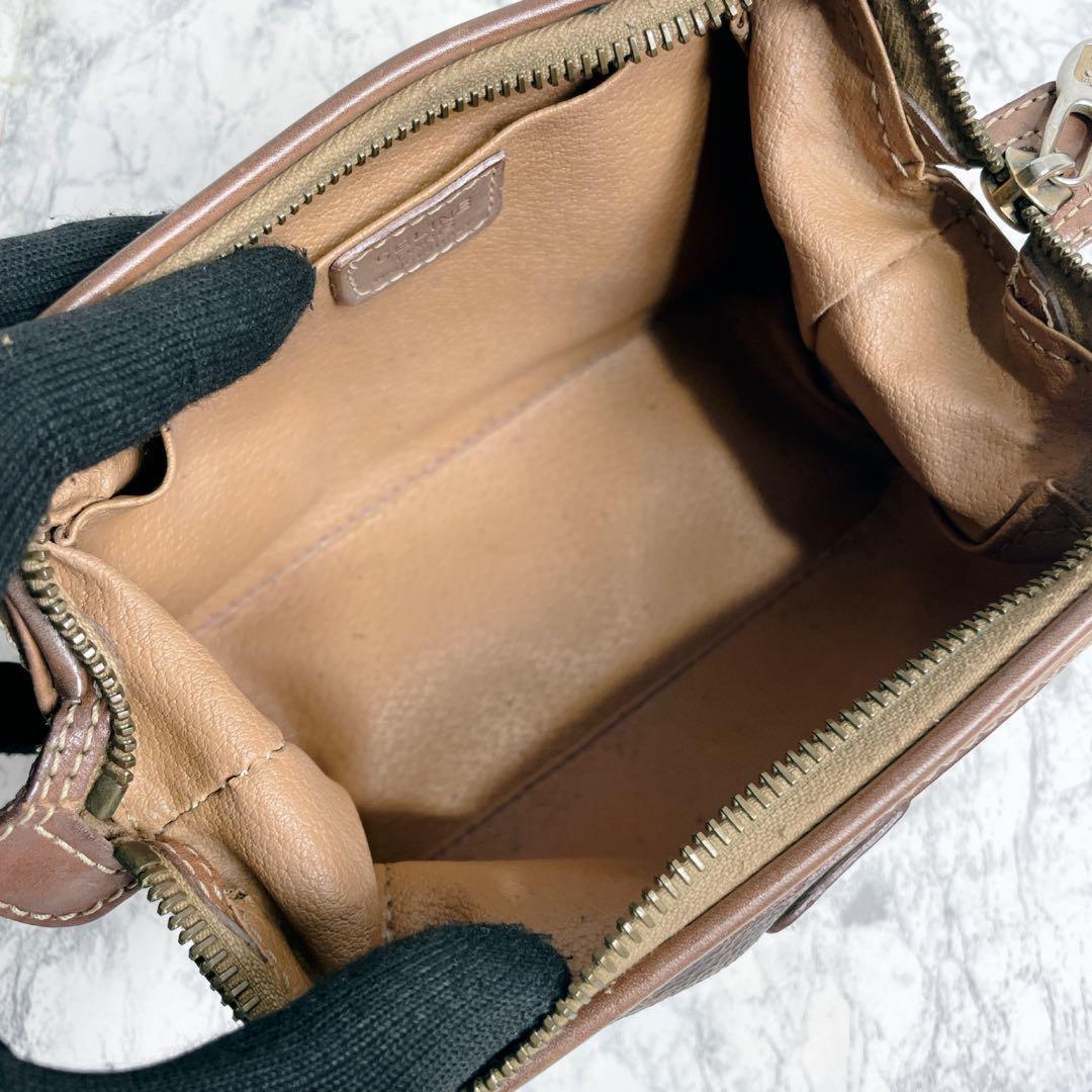 CELINE Accessory Pouch Hand Pouch Macadam PVC Leather Authentic