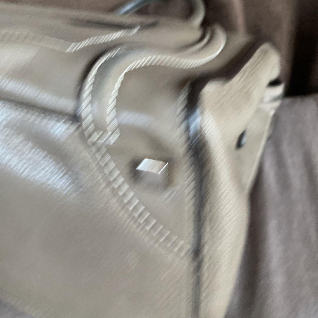 CELINE Hand Bag Tote Purse Leather Greige Authentic
