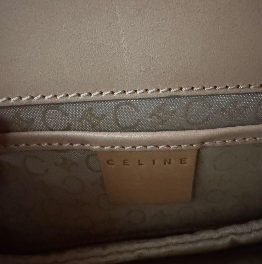 CELINE Accessory Pouch Shoulder Bag Purse C Macadam Orange Authentic