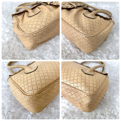 CELINE Hand Bag Tote Purse Yellow Authentic