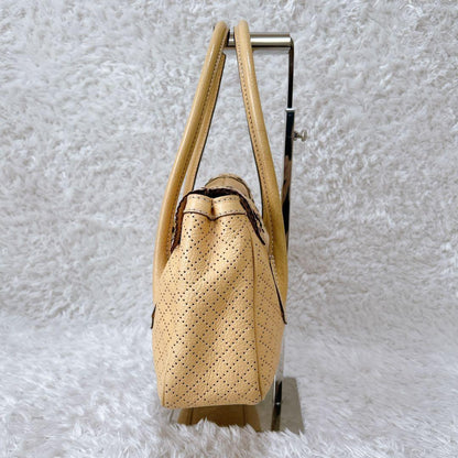 CELINE Hand Bag Tote Purse Yellow Authentic