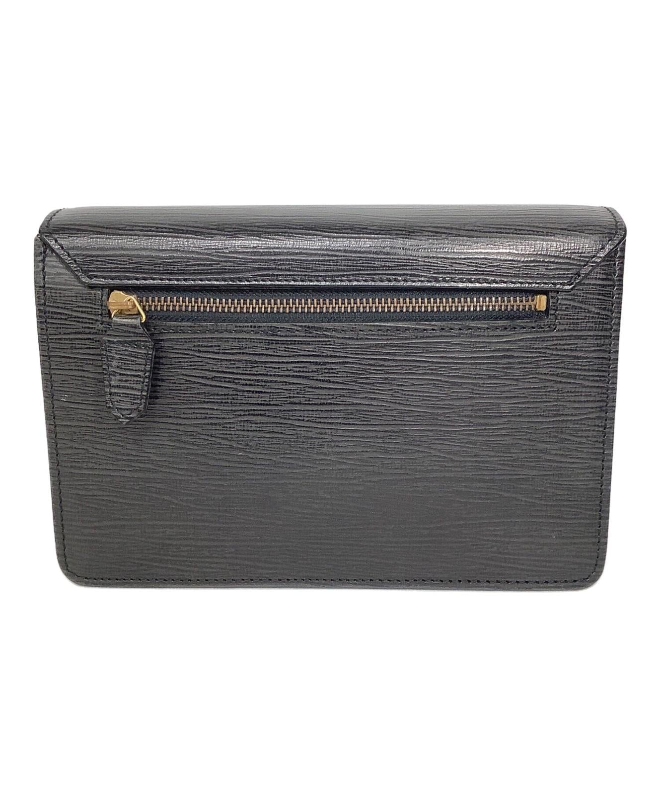 VERSACE Clutch Bag Second Bag Black Authentic