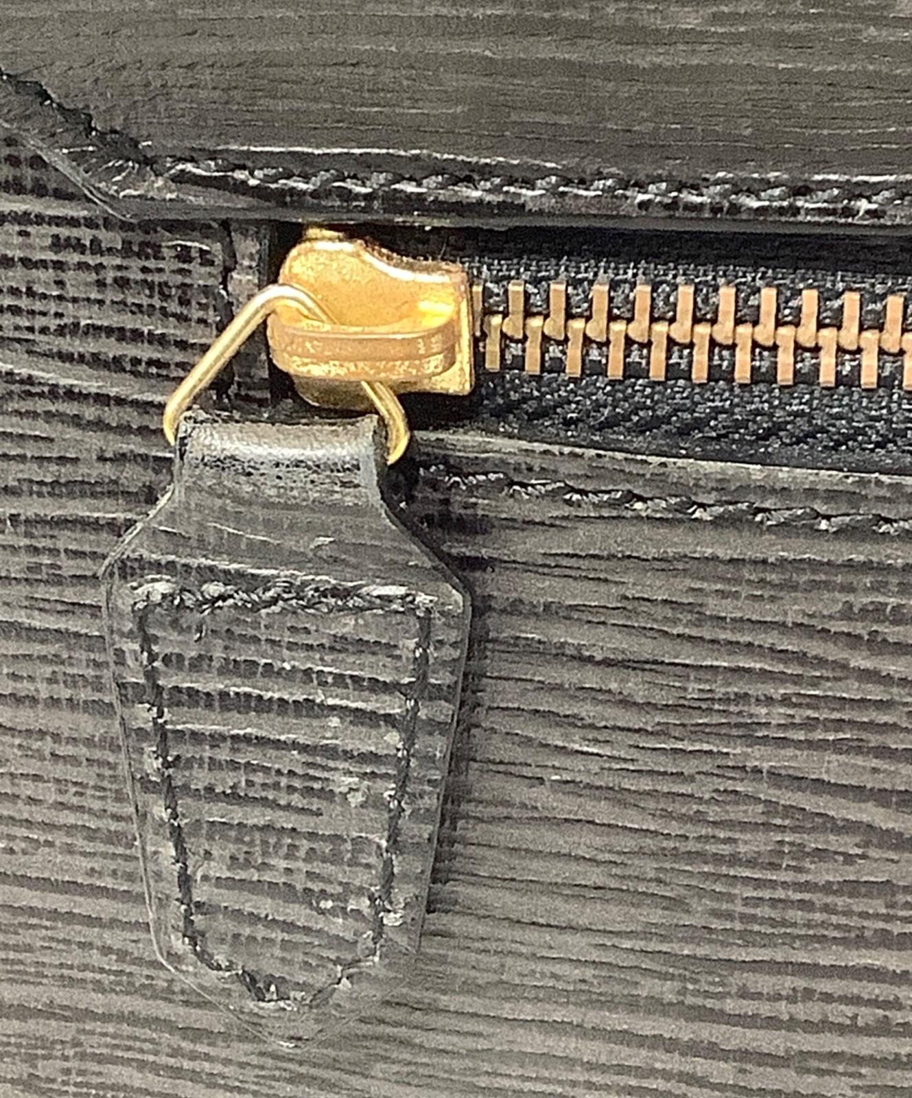 VERSACE Clutch Bag Second Bag Black Authentic