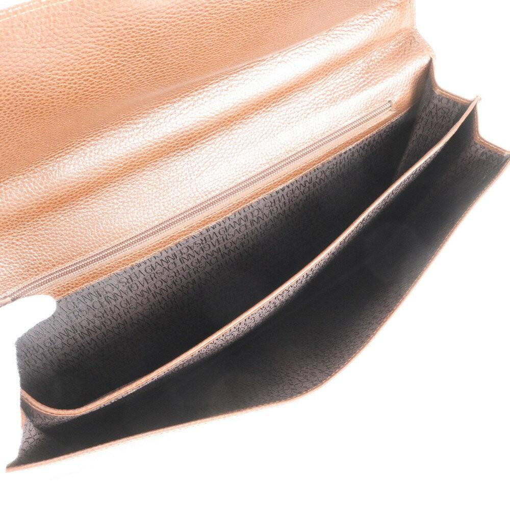 VERSACE Business Bag Briefcase Leather Brown Authentic
