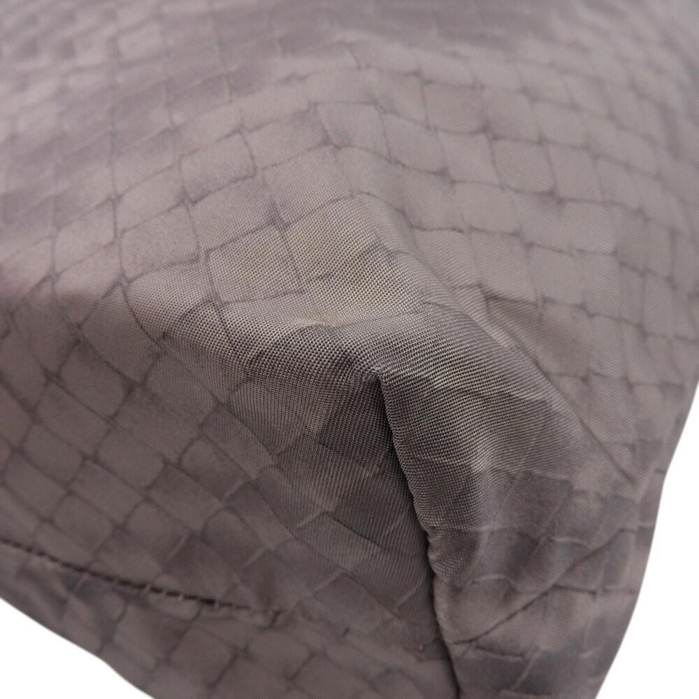 BOTTEGA VENETA Hand Bag Tote Purse Intrecciato Nylon Brown Authentic