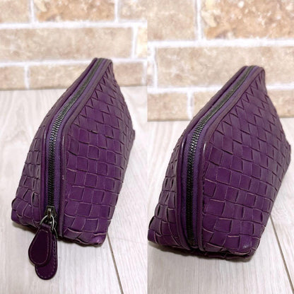 BOTTEGA VENETA Accessory Pouch Hand Pouch Intrecciato Leather Authentic