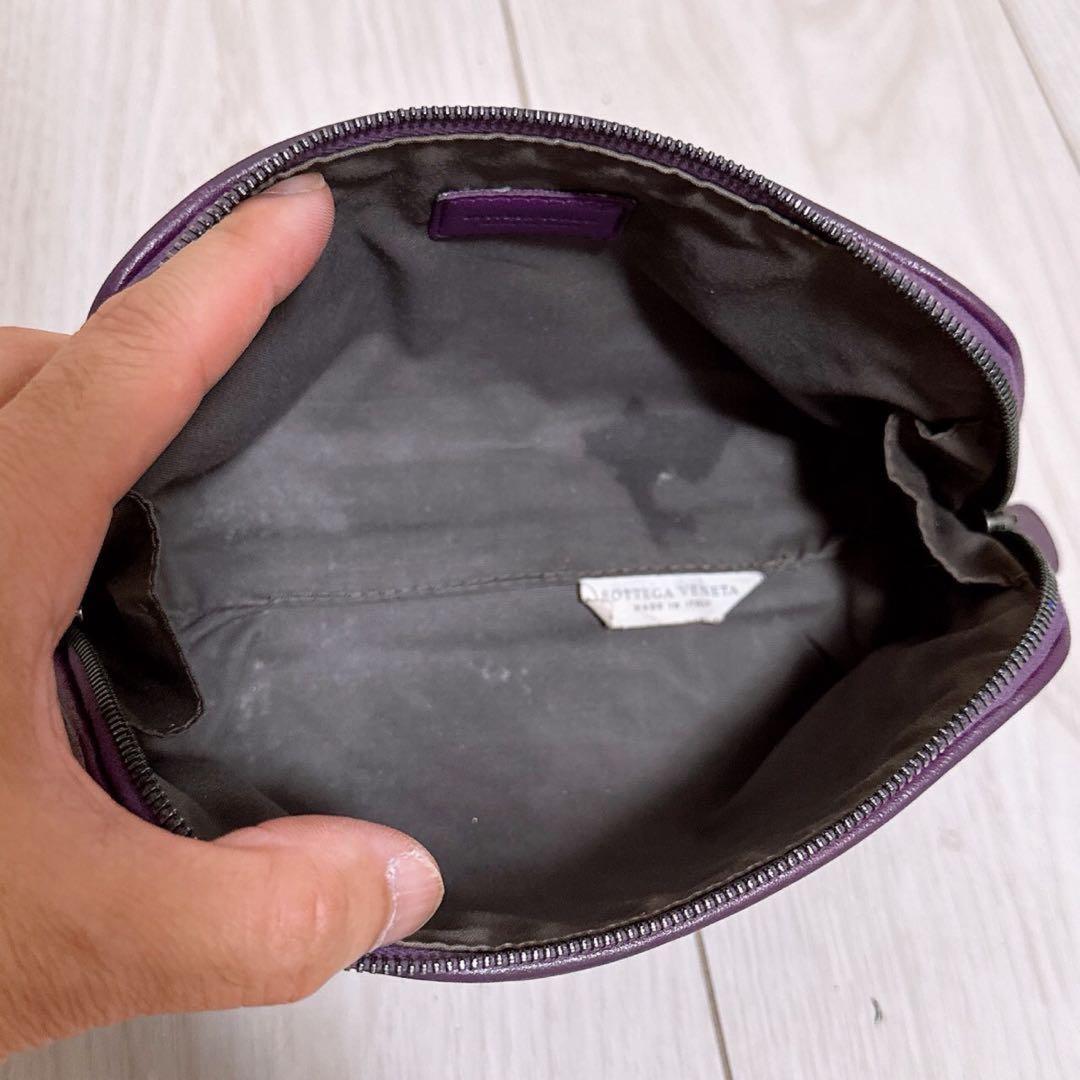 BOTTEGA VENETA Accessory Pouch Hand Pouch Intrecciato Leather Authentic