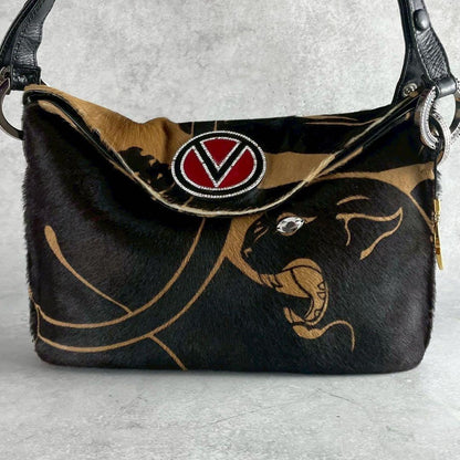 Valentino Garavani Hand Shoulder Bag Tote Purse Black Authentic