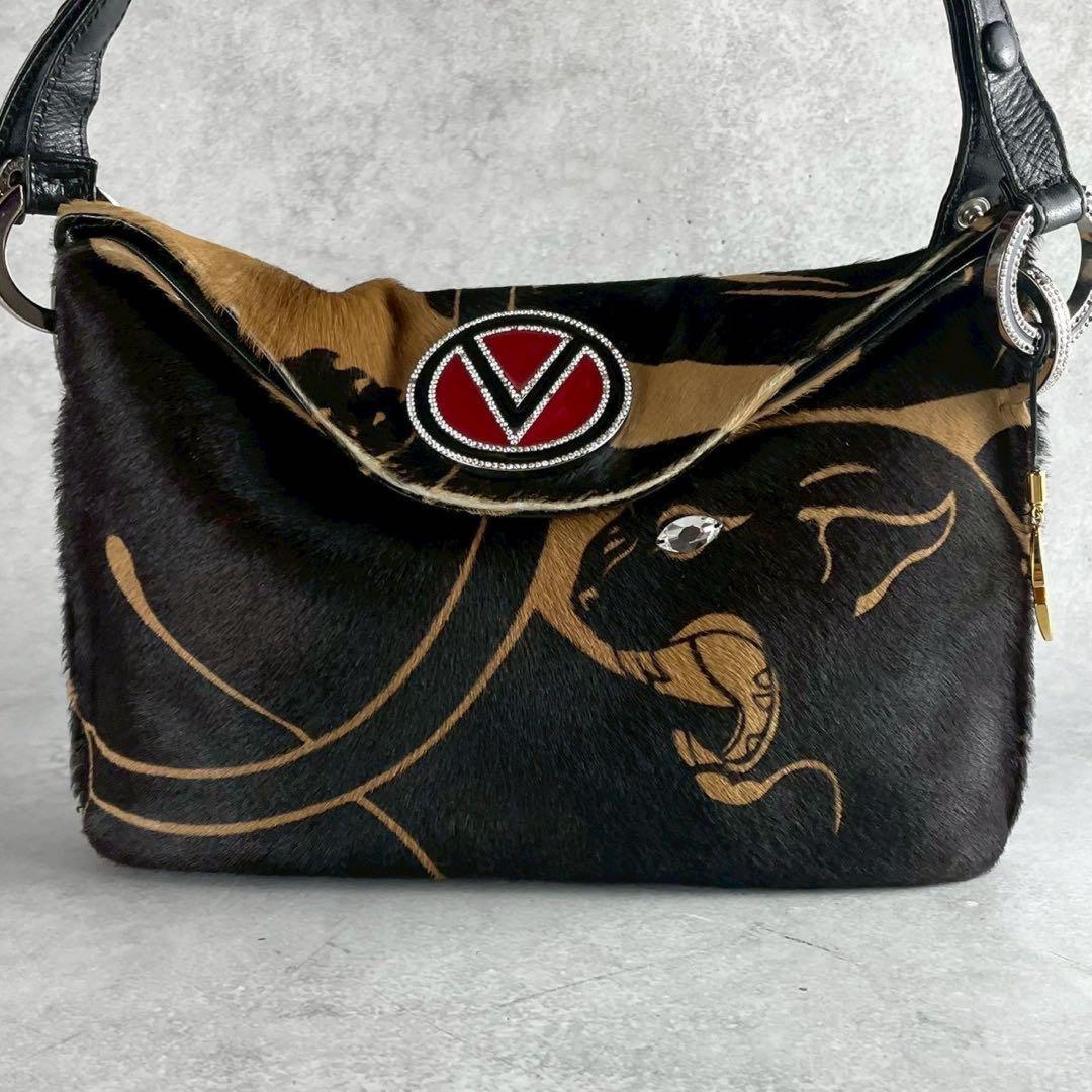 Valentino Garavani Hand Shoulder Bag Tote Purse Black Authentic