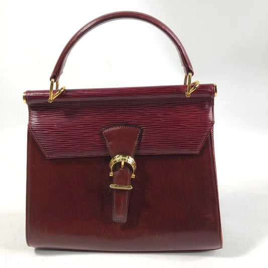 Valentino Hand Shoulder Bag Tote Purse Leather Red Authentic