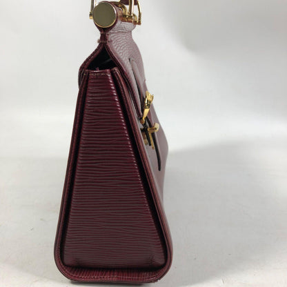 Valentino Hand Shoulder Bag Tote Purse Leather Red Authentic