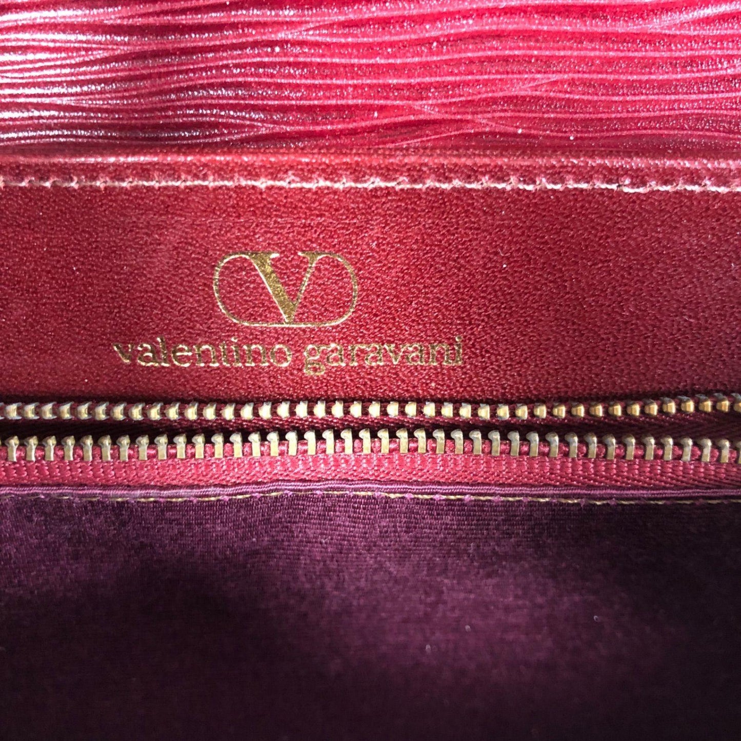 Valentino Hand Shoulder Bag Tote Purse Leather Red Authentic