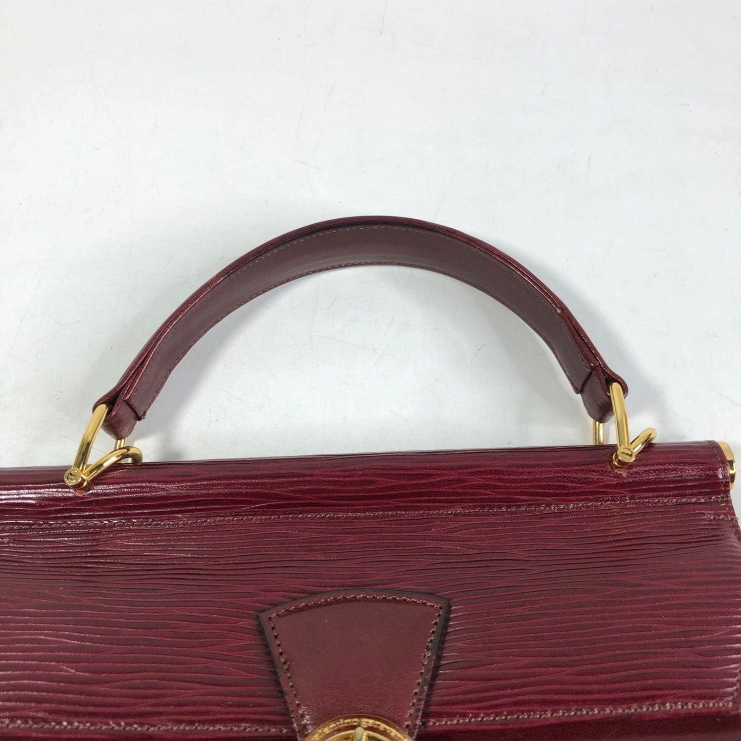 Valentino Hand Shoulder Bag Tote Purse Leather Red Authentic