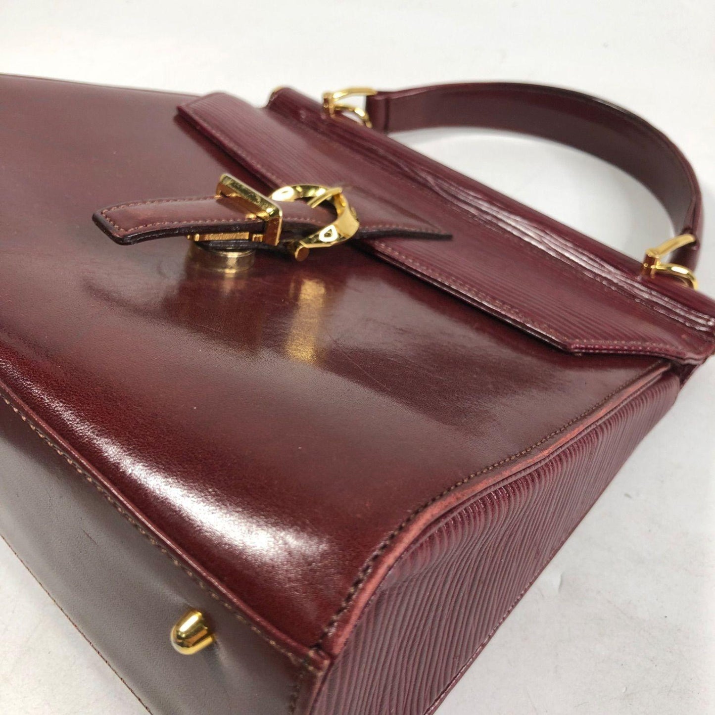 Valentino Hand Shoulder Bag Tote Purse Leather Red Authentic
