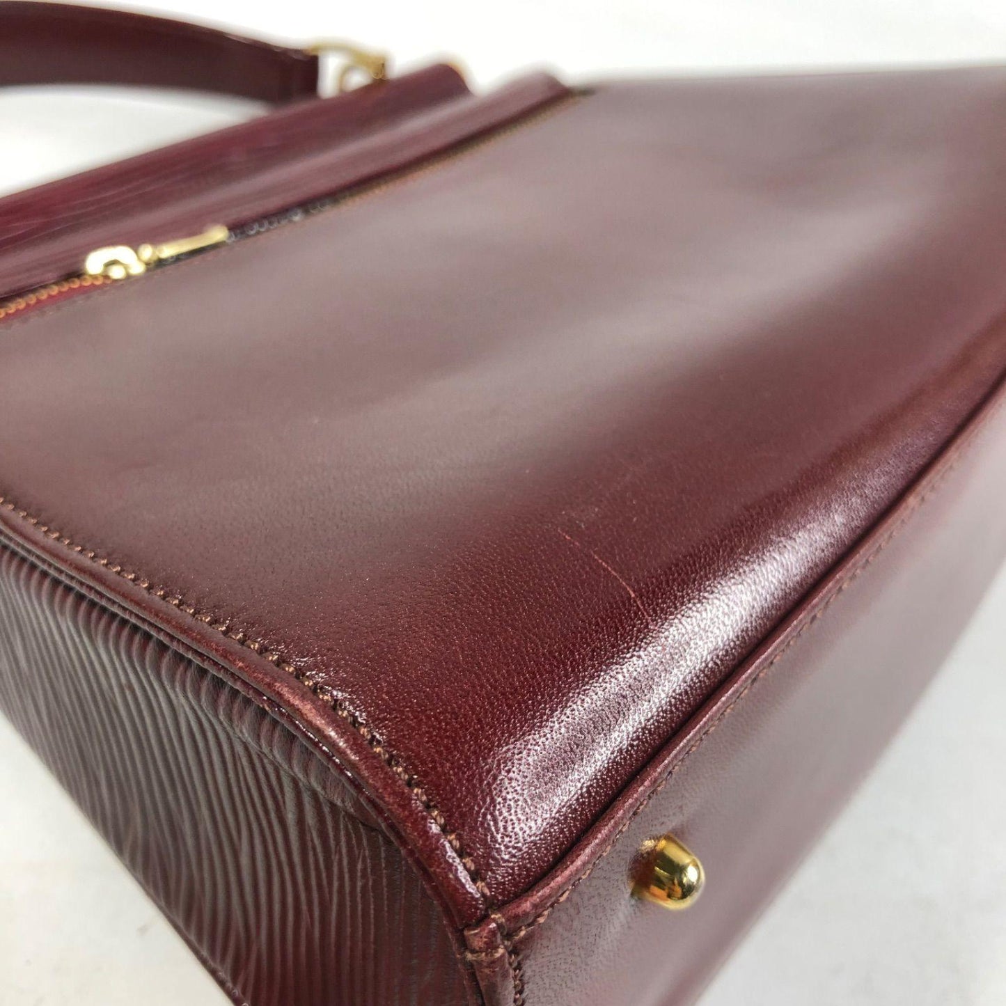Valentino Hand Shoulder Bag Tote Purse Leather Red Authentic