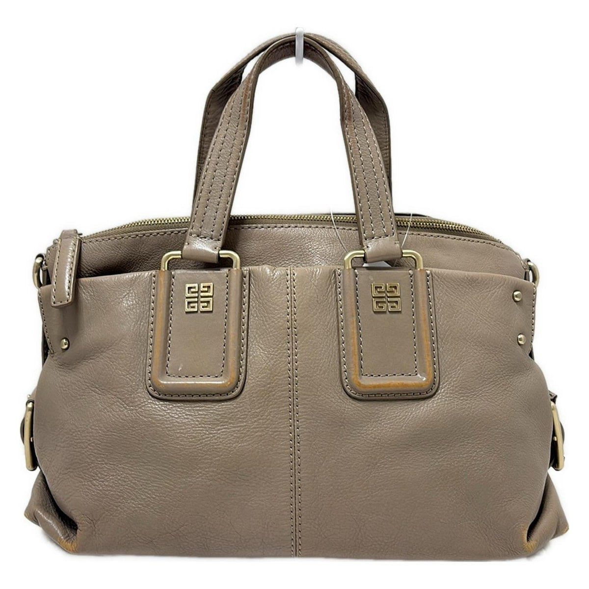 GIVENCHY Hand Bag Tote Purse 4G Leather Pink Beige Authentic
