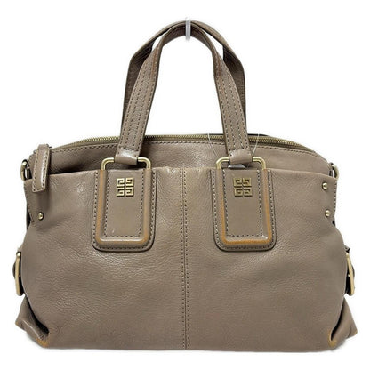 GIVENCHY Hand Bag Tote Purse 4G Leather Pink Beige Authentic