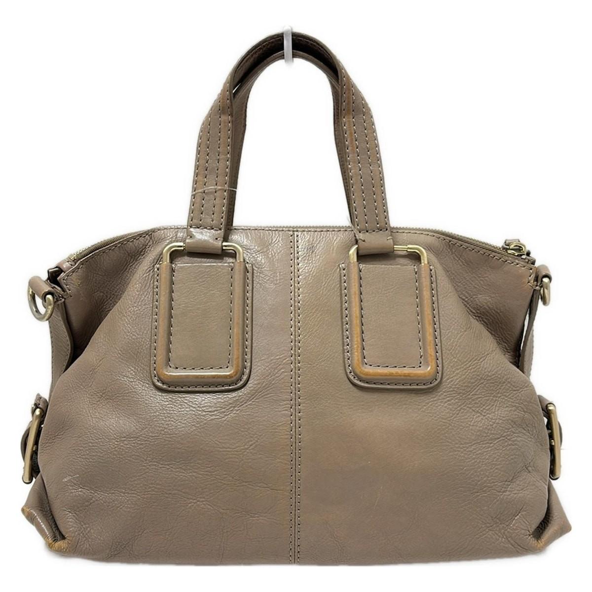 GIVENCHY Hand Bag Tote Purse 4G Leather Pink Beige Authentic