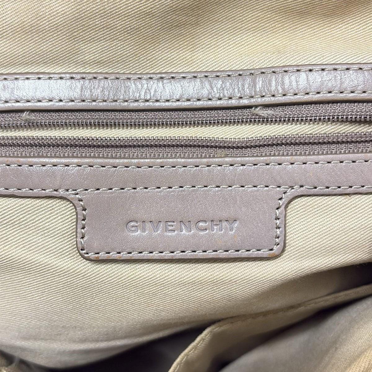 GIVENCHY Hand Bag Tote Purse 4G Leather Pink Beige Authentic