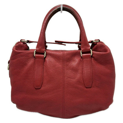 GIVENCHY Hand Bag Tote Purse 4G Leather Red Authentic