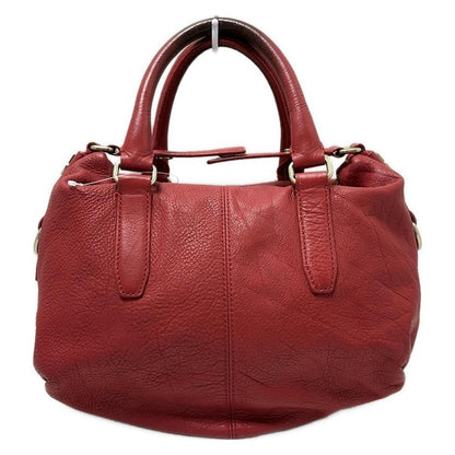 GIVENCHY Hand Bag Tote Purse 4G Leather Red Authentic
