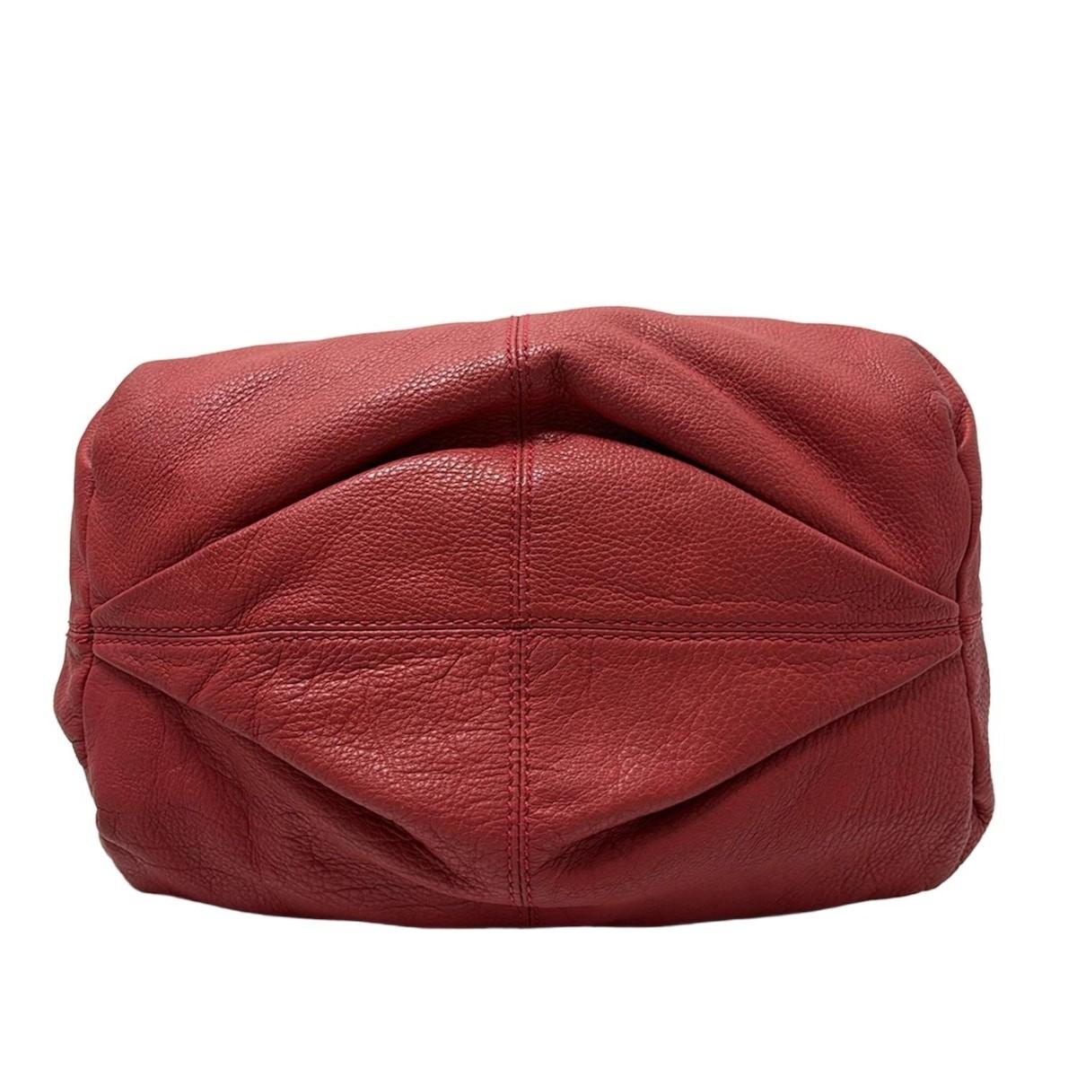 GIVENCHY Hand Bag Tote Purse 4G Leather Red Authentic