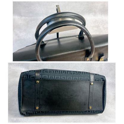 GIVENCHY Hand Bag Tote Purse Boston 4G Black Authentic