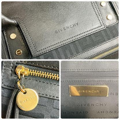 GIVENCHY Hand Bag Tote Purse Boston 4G Black Authentic