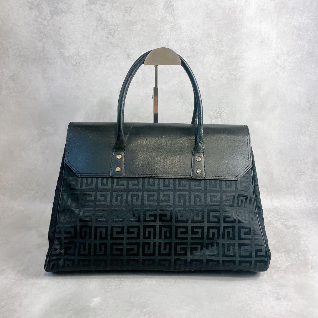 GIVENCHY Hand Bag Tote Purse Boston 4G Black Authentic