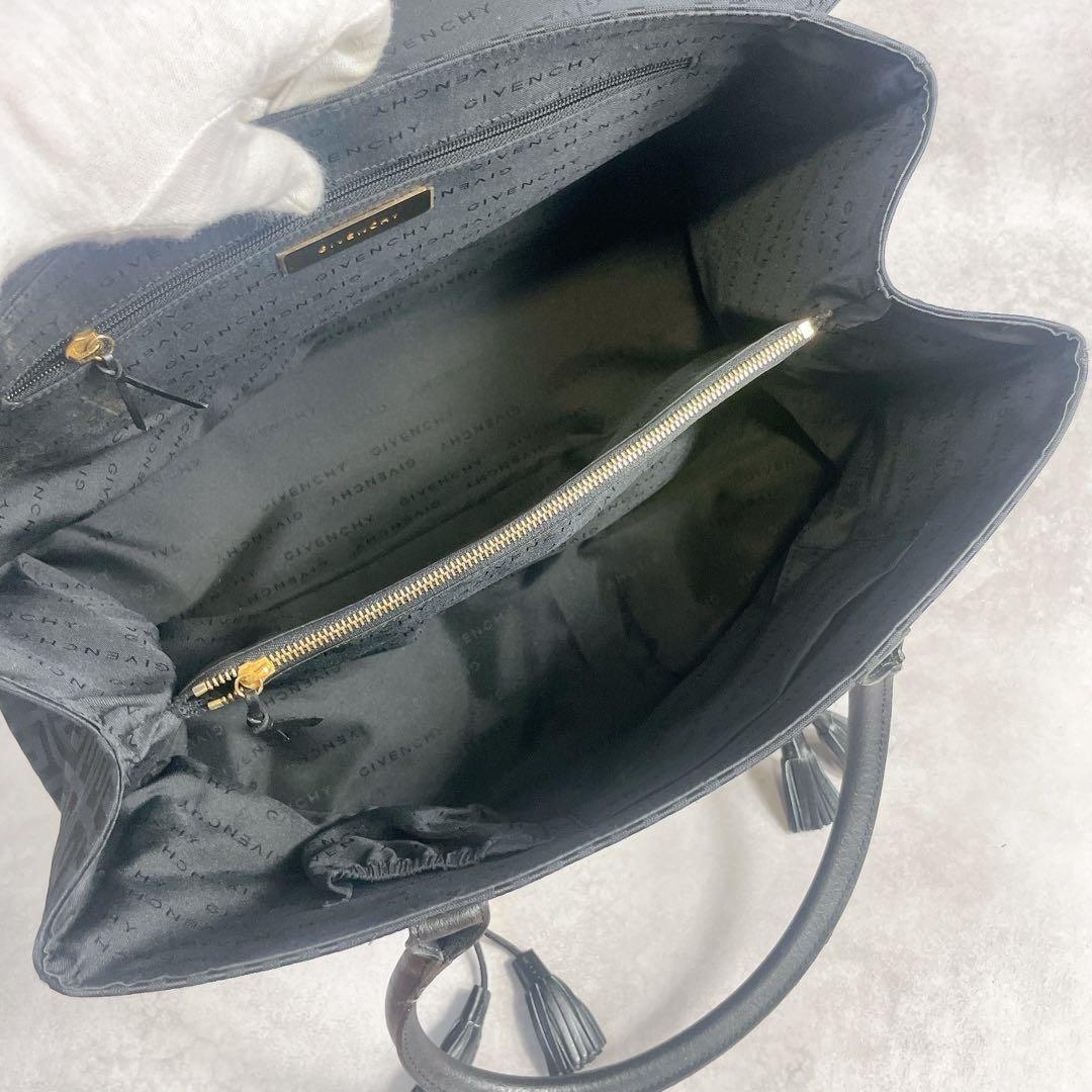 GIVENCHY Hand Bag Tote Purse Boston 4G Black Authentic
