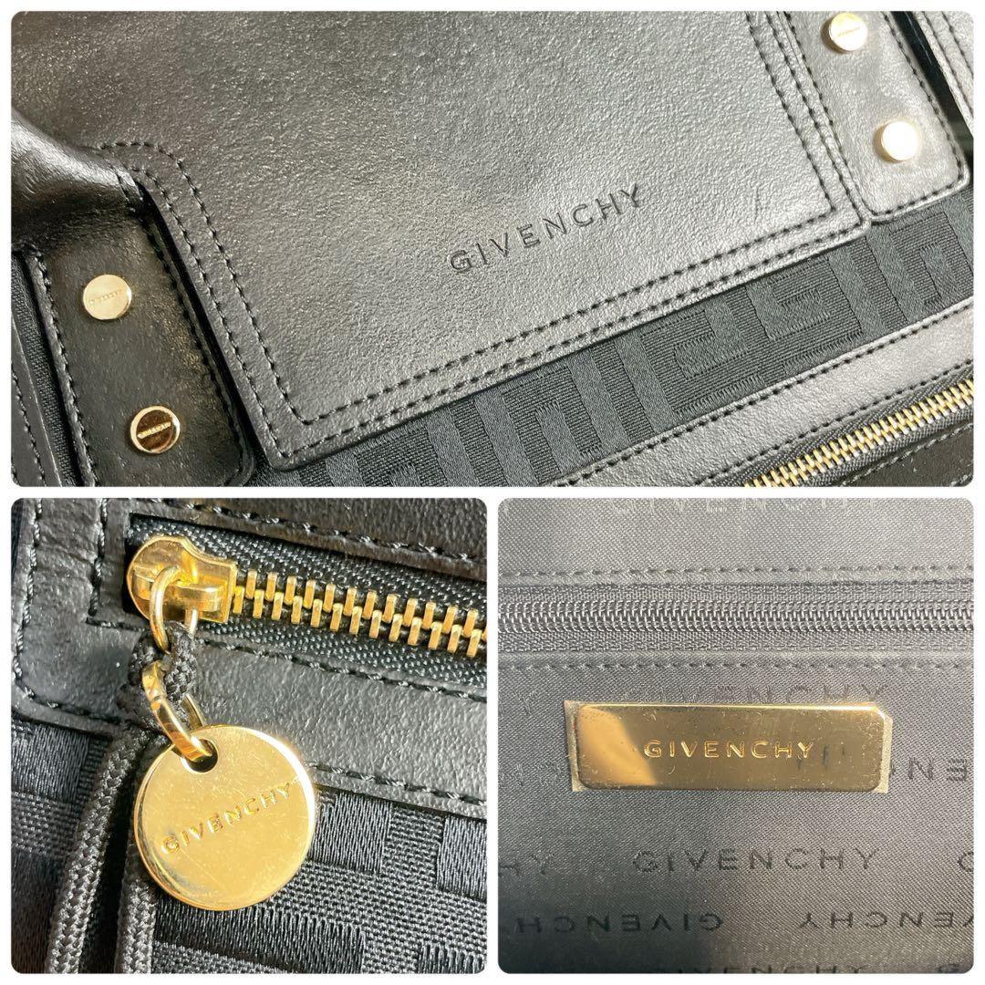 GIVENCHY Hand Bag Tote Purse Boston 4G Black Authentic