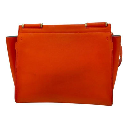 Dolce & Gabbana Hand Shoulder Bag Tote Purse 2way Leather Orange Authentic