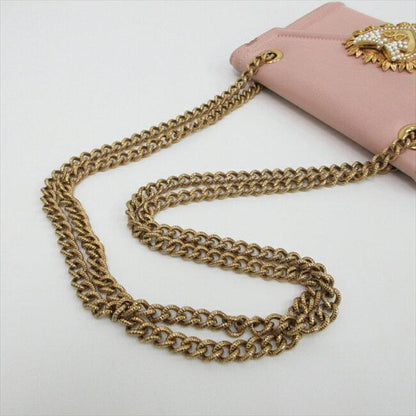 Dolce & Gabbana Shoulder Bag Purse Chain Pink Authentic