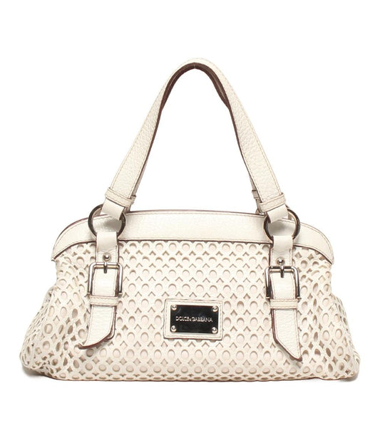 Dolce & Gabbana Hand Shoulder Bag Tote Purse White Authentic