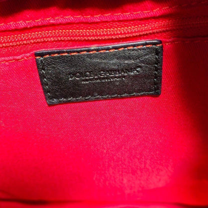 Dolce & Gabbana Hand Bag Tote Purse Leather Canvas Authentic