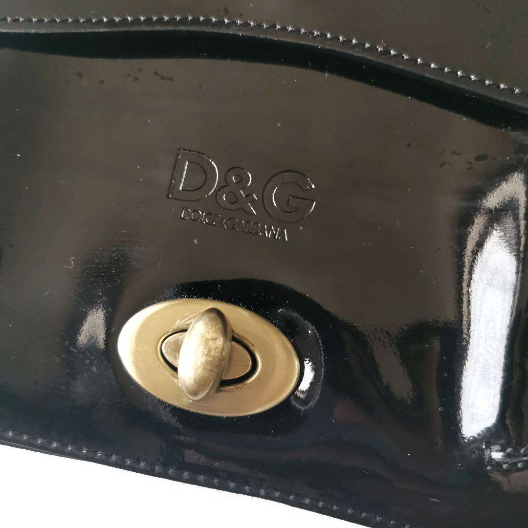 Dolce & Gabbana Hand Bag Tote Purse Chain Black Authentic