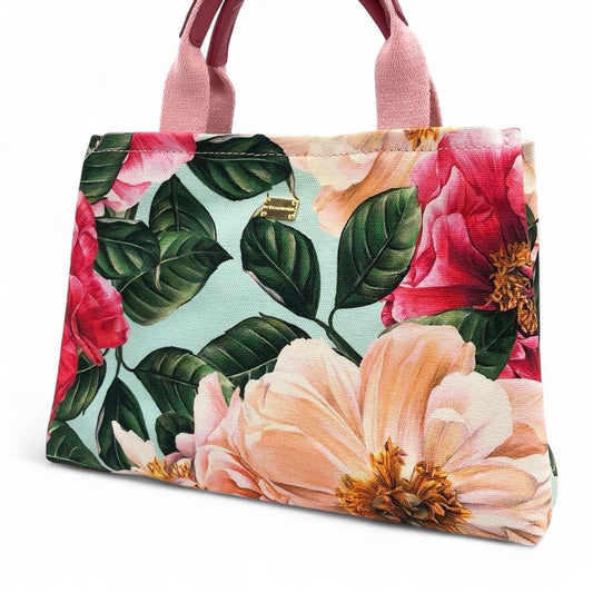 Dolce & Gabbana Hand Bag Tote Purse Canvas Multicolor Authentic