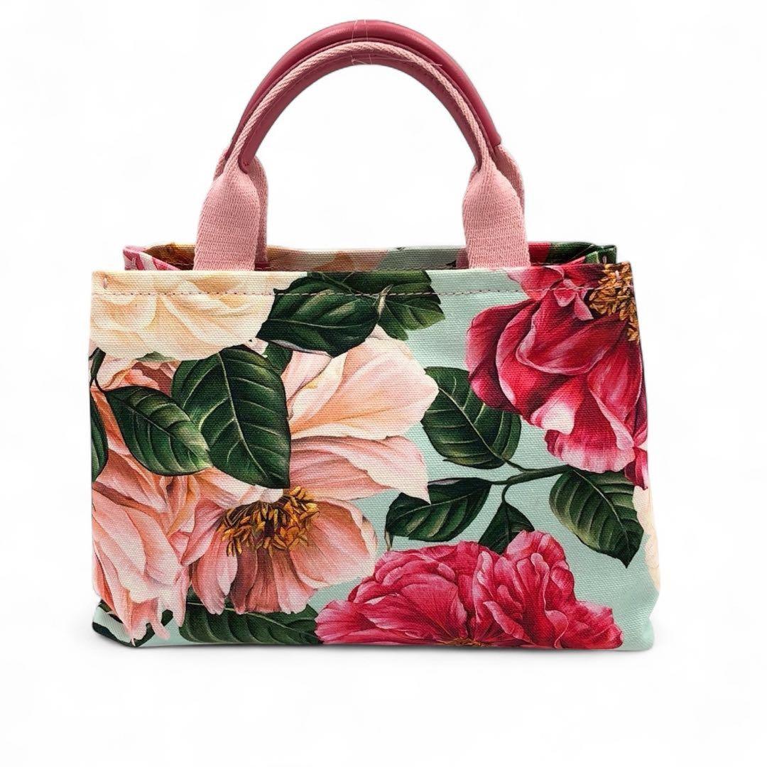 Dolce & Gabbana Hand Bag Tote Purse Canvas Multicolor Authentic