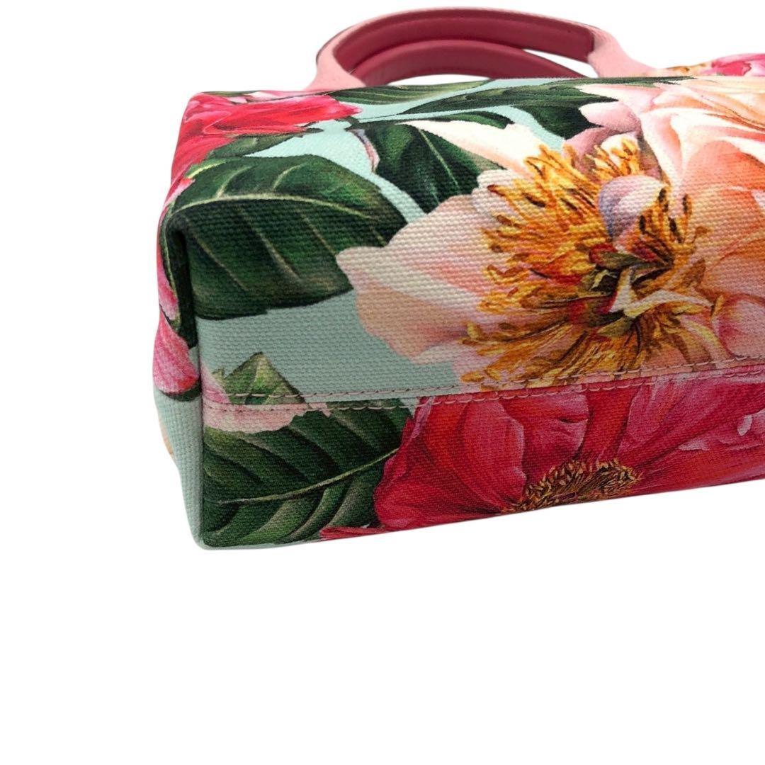 Dolce & Gabbana Hand Bag Tote Purse Canvas Multicolor Authentic
