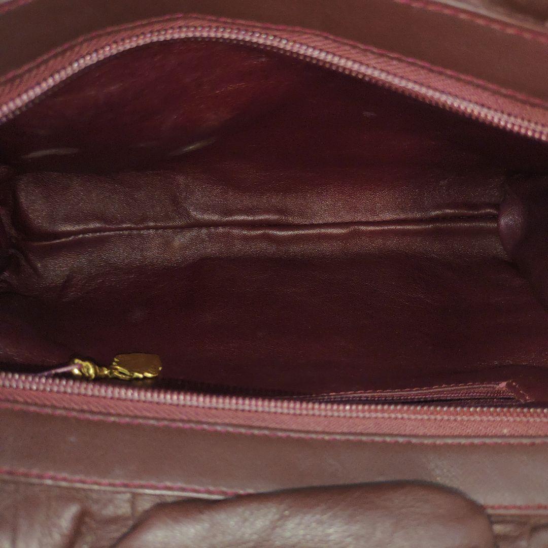 GUCCI Shoulder Bag Purse Interlocking G Leather Bordeaux Authentic