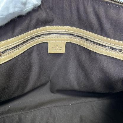 GUCCI Hand Bag Tote Purse Boston Bag Interlocking Leather Brown Authentic
