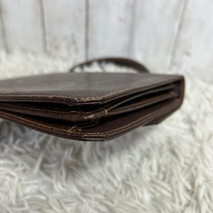 GUCCI Hand Bag Tote Purse OLD Leather Brown Authentic