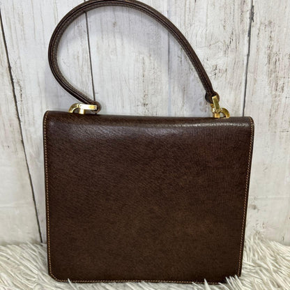 GUCCI Hand Bag Tote Purse OLD Leather Brown Authentic