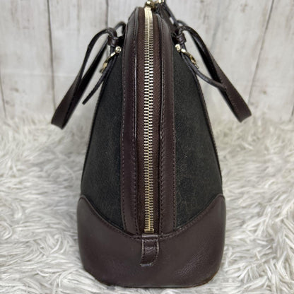 GUCCI Hand Bag Tote Purse GG Supreme Leather Brown Authentic